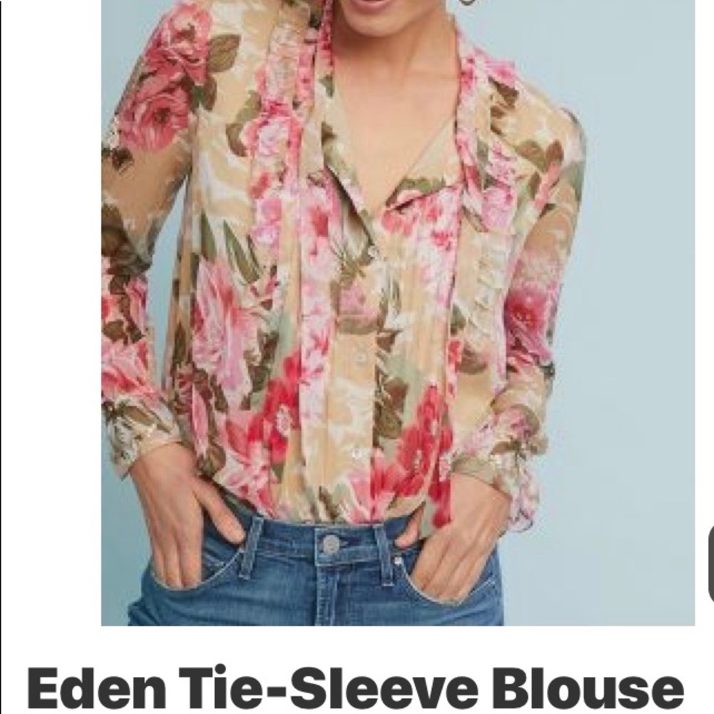 Gold accented, tie, chiffon top